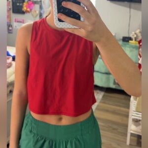 lululemon Red Tank Top cropped